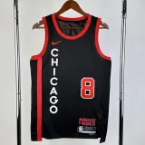 2023-24 BULLS LAVINE #8 Black City Edition Top Quality Hot Pressing NBA Jersey