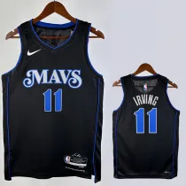 2023-24 Dallas Mavericks IRVING #11 Black City Edition Top Quality Hot Pressing NBA Jersey(V领)