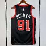 2023-24 BULLS RODMAN #91 Black City Edition Top Quality Hot Pressing NBA Jersey