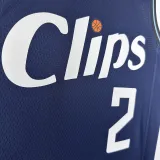 2023-24 Clippers LEONARD #2 Dark blue City Edition Top Quality Hot Pressing NBA Jersey