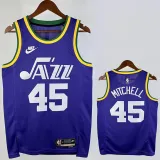 2023-24 JAZZ MITCHELL #45 purple Top Quality Top Quality Hot Pressing NBA Jersey (Retro Logo)