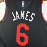 2023-24 HEAT JAMES #6 Black City Edition Top Quality Hot Pressing NBA Jersey (V领）