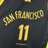 2023-24 WARRIORS THOMPSON #11 Black City Edition Top Quality Hot Pressing NBA Jersey (V领)