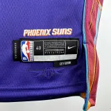 2023-24 SUNS BOOKER #1 Purple City Edition Top Quality Hot Pressing NBA Jersey