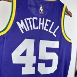 2023-24 JAZZ MITCHELL #45 purple Top Quality Top Quality Hot Pressing NBA Jersey (Retro Logo)