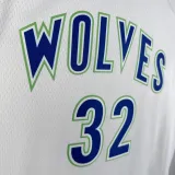 2023-24 TIMBERWOLVES TOWNS #32 White Top Quality Hot Pressing NBA Jersey (Retro Logo)