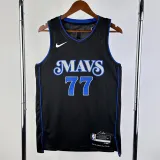 2023-24 Dallas Mavericks DONCIC #77 Black City Edition Top Quality Hot Pressing NBA Jersey(V领)