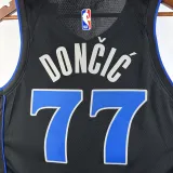 2023-24 Dallas Mavericks DONCIC #77 Black City Edition Top Quality Hot Pressing NBA Jersey(V领)