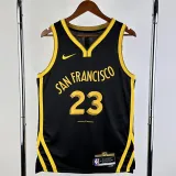 2023-24 WARRIORS GREEN #23 Black City Edition Top Quality Hot Pressing NBA Jersey (V领)