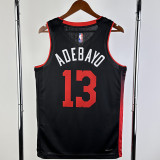 2023-24 HEAT ADEBAYO #13 Black City Edition Top Quality Hot Pressing NBA Jersey (V领）