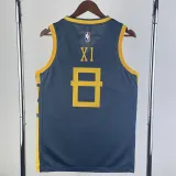2023 WARRIORS XI #8 Grey Green Top Quality Hot Pressing NBA Jersey (V领)(定制款)