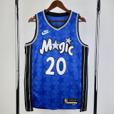 2023-24 Magic FULTZ #20 Dark Blue Top Quality Hot Pressing NBA Jersey (Retro Logo)(V领)