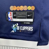 2023-24 Clippers LEONARD #2 Dark blue City Edition Top Quality Hot Pressing NBA Jersey
