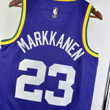2023-24 JAZZ MARKKANEN #23 purple Top Quality Top Quality Hot Pressing NBA Jersey (Retro Logo)
