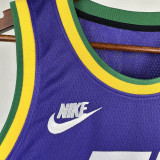 2023-24 JAZZ MARKKANEN #23 purple Top Quality Top Quality Hot Pressing NBA Jersey (Retro Logo)