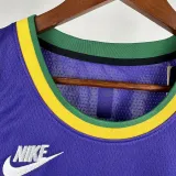 2023-24 JAZZ CLARKSON #00 purple Top Quality Top Quality Hot Pressing NBA Jersey (Retro Logo)