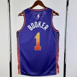 2023-24 SUNS BOOKER #1 Purple City Edition Top Quality Hot Pressing NBA Jersey