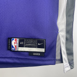 2023-24 KINGS FOX #5 Purple Away Top Quality Hot Pressing NBA Jersey(V领）