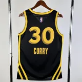 2023-24 WARRIORS CURRY #30 Black City Edition Top Quality Hot Pressing NBA Jersey (V领)