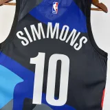 2023-24 NETS SIMMONS #10 Blue Black City Edition Top Quality Hot Pressing NBA Jersey