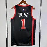 2023-24 BULLS ROSE #1 Black City Edition Top Quality Hot Pressing NBA Jersey