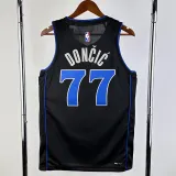 2023-24 Dallas Mavericks DONCIC #77 Black City Edition Top Quality Hot Pressing NBA Jersey(V领)