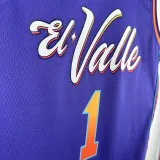 2023-24 SUNS BOOKER #1 Purple City Edition Top Quality Hot Pressing NBA Jersey