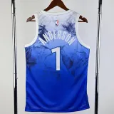 2023-24 Timberwolves ANDERSON #1 Blue City Edition Top Quality Hot Pressing NBA Jersey