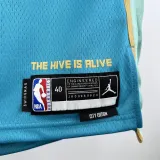 2023-24 Hornets BALL #1 Blue City Edition Top Quality Hot Pressing NBA Jersey
