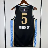 2023-24 Hawks MURRAY #5 Black City Edition Top Quality Hot Pressing NBA Jersey