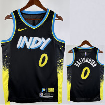 2023-24 Indiana Pacers HALLBURTON #0 Black City Edition Top Quality Hot Pressing NBA Jersey