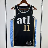 2023-24 Hawks YOUNG #11 Black City Edition Top Quality Hot Pressing NBA Jersey