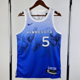 2023-24 Timberwolves EDWARDS #5 Blue City Edition Top Quality Hot Pressing NBA Jersey