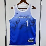 2023-24 Timberwolves ANDERSON #1 Blue City Edition Top Quality Hot Pressing NBA Jersey