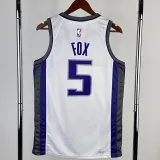 2022-23 KINGS FOX #5 White Home Top Quality Hot Pressing NBA Jersey(V领）