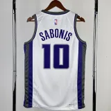 2022-23 KINGS SABONIS #10 White Home Top Quality Hot Pressing NBA Jersey(V领）