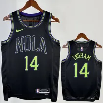 2023-24 Pelicans INGRAM #14 Black City Edition Top Quality Hot Pressing NBA Jersey