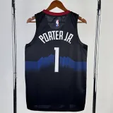 2023-24 Nuggets PORTERJR. #1 Black City Edition Top Quality Hot Pressing NBA Jersey