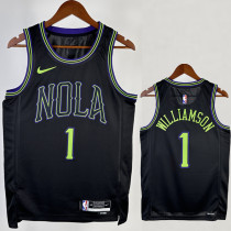 2023-24 Pelicans WILLIAMSON #1 Black City Edition Top Quality Hot Pressing NBA Jersey