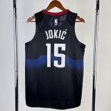 2023-24 Nuggets JOKIC #15 Black City Edition Top Quality Hot Pressing NBA Jersey