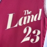 2023-24 Cleveland Cavaliers JAMES #23 Red City Edition Top Quality Hot Pressing NBA Jersey