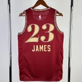 2023-24 Cleveland Cavaliers JAMES #23 Red City Edition Top Quality Hot Pressing NBA Jersey
