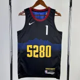 2023-24 Nuggets PORTERJR. #1 Black City Edition Top Quality Hot Pressing NBA Jersey