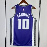 2022-23 KINGS SABONIS #10 Purple Away Top Quality Hot Pressing NBA Jersey(V领）