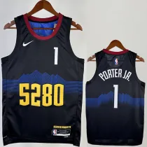 2023-24 Nuggets PORTERJR. #1 Black City Edition Top Quality Hot Pressing NBA Jersey