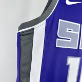 2022-23 KINGS SABONIS #10 Purple Away Top Quality Hot Pressing NBA Jersey(V领）
