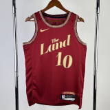 2023-24 Cleveland Cavaliers GARLAND #10 Red City Edition Top Quality Hot Pressing NBA Jersey