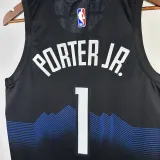 2023-24 Nuggets PORTERJR. #1 Black City Edition Top Quality Hot Pressing NBA Jersey