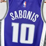 2022-23 KINGS SABONIS #10 Purple Away Top Quality Hot Pressing NBA Jersey(V领）