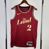 2023-24 Cleveland Cavaliers IRVING #2 Red City Edition Top Quality Hot Pressing NBA Jersey